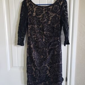 Scarlett Black Sequin Lace Dress